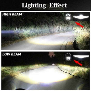 Royal Piston LED Boss Headlight 7inch: 110W OSRAM LED, Korean Chip, High Brightness, High/Low Beam, DRL, Cool Lighting. For Thar, Jeep, Gypsy (1pc)