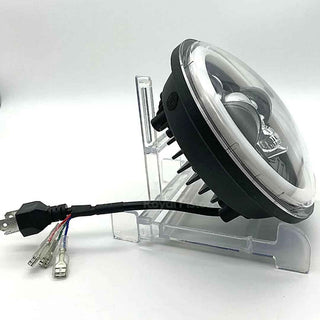 Royal Piston 5.75" Skull LED Headlight (12V Smart) for Bajaj Avenger, RX-100, RX135, Harley Davidson - Royal Piston