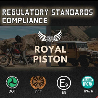 Royal Piston 7" LED Headlight (75-110W) CREE/Osram Minus Ring For RE Compatible with RE Hunter 350, Interceptor, continental GT 650, Himalayan, Classic Reborn + 6M Warranty