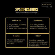 Royal Piston LED Boss Headlight 7inch: 110W OSRAM LED, Korean Chip, High Brightness, High/Low Beam, DRL, Cool Lighting. For Thar, Jeep, Gypsy (1pc) - Royal Piston