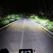 Royalpiston HJG 5 Lens Devil Fog Light with Spot Laser Beam High Low Beam in 3 Colour Yellow/White/Red Light For Bike/Car/Thar/Jeep Original New Model