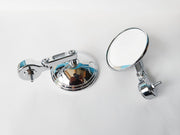 Royal Piston High Definition Round Side Mirrors Clear View 360: Wide-Angle Side Right Mirror For Maximum Visibility With Universal Fit For All Bikes