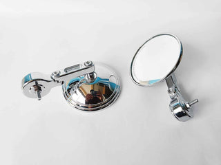 Royal Piston High Definition Round Side Mirrors Clear View 360: Wide-Angle Side Right Mirror For Maximum Visibility With Universal Fit For All Bikes