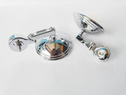 Royal Piston High Definition Round Side Mirrors Clear View 360: Wide-Angle Side Right Mirror For Maximum Visibility With Universal Fit For All Bikes