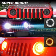 Royal Piston™ ApexBeam LED Headlight: Powerful OSRAM LED, Hightech Korean Chip. High/Low Beam, DRL, Cool Lighting.  For Thar, Jeep, Gypsy (2pc)