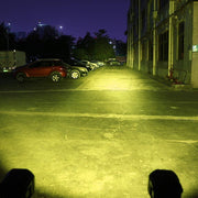 Royal Piston™ 2 in 1 High Power HJG Fog Light 120W-12V (White + Yellow) 4 LED Laser Spotlight Wide Coverage Advance Design For Bike/Car/Thar/Jeep - Royal Piston