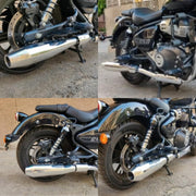 Royal Piston Venom Silencer Compatible With Royal Enfield Super Meteor 650cc Original Sound (Matte Classic Plate)