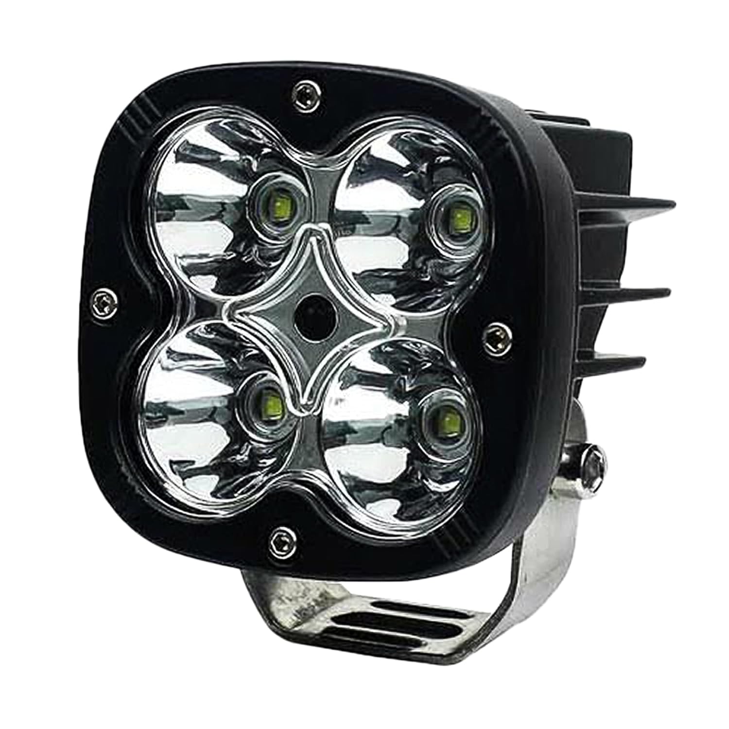 Royal Piston™ 2 in 1 High Power HJG Fog Light 120W-12V (White + Yellow) 4 LED Laser Spotlight Wide Coverage Advance Design For Bike/Car/Thar/Jeep