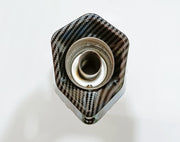 Royal Piston Universal Akrapovic Mini Silencer - The Ultimate Weapon of Sound and Style for Every Sport Bike Enthusiast (Blue)