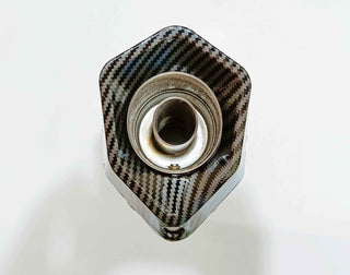 Royal Piston Universal Akrapovic Mini Silencer - The Ultimate Weapon of Sound and Style for Every Sport Bike Enthusiast (Silver)