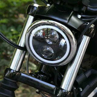 Royal Piston 5.75" LED Full Ring Headlight Compatible with Bajaj Avenger, RX100, RX135 - Royal Piston