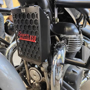 Royal Piston Premium Radiator Guard Compatible With Royal Enfield Super Meteor 650cc (RED)
