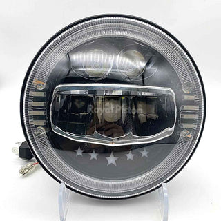 Royal Piston 7" LED Headlight: 110W Osram LEDs, High-Intensity Korean Chips High/Low Beam, DRL, Cool White - Fits Jeep, Thar, Gypsy (Single Headlight)