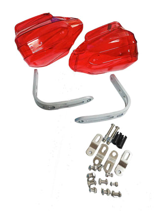 Royal Piston Hand Guard: Motorcycle Hand Protection Kit 7/8" 22mm Handlebar. Windproof Crash Bar Protector, Universal Fit for All Bikes (Red)