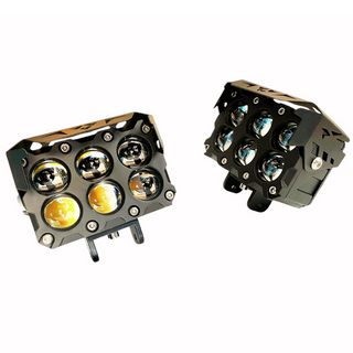 Royal Piston HJG 6 Eye LED Motorcycle Auxiliary Light with DRL & Fog Lights - High-Performance Driving Lights