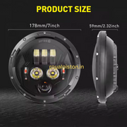 Royal Piston Big Monster Eye LED Headlight for Royal Enfield and Thar | Effective Lighting Features for Adventurers