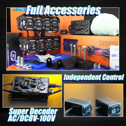 Royal Piston LED Fog Light For Bike | 120W Devil Eye Powerful Flood Lamp | August 2024 Edition with Full Harness Kit & Switch | Fog Lamp for Bike/Car/Jeep (Wider Throw) (4 Lens)