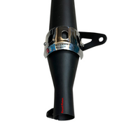 Royal Piston HK Bullet Jet Black Silencer for Royal Enfield – Free-Flow Exhaust | Dual-Tone Chrome Tips | Heat-Resistant Matte Finish | Deep Thump Sound | Direct Bolt-On Fit