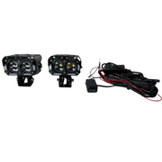 Royal Piston LED Fog Light For Bike | 120W Devil Eye Powerful Flood Lamp | August 2024 Edition with Full Harness Kit & Switch | Fog Lamp for Bike/Car/Jeep (Wider Throw) (2 Lens)