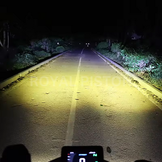 HJG 5 Lens Devil Eye LED Fog Light Red DRL Yellow/White Beam for Bike Car & SUV - Royal Piston