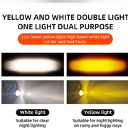 Royal Piston: Dual Beam LED Fog Light - Superior Visibility White & Yellow for Clarity, Wide & Spot for Any Terrain