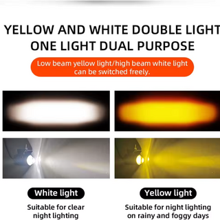 Royal Piston: Dual Beam LED Fog Light - Superior Visibility White & Yellow for Clarity, Wide & Spot for Any Terrain