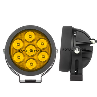 Royal Piston HJG New High Power 70W LED Fog Lights for Bikes, Cars & Jeeps - Improved Visibility in Fog, Rain & Snow With Flashing Wiring Harness