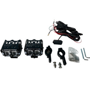 Royal Piston LED Fog Light For Bike | 120W Devil Eye Powerful Flood Lamp | August 2024 Edition with Full Harness Kit & Switch | Fog Lamp for Bike/Car/Jeep (Wider Throw) (2 Lens)