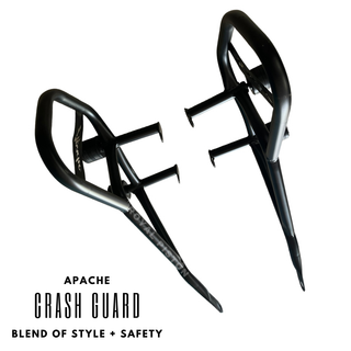 Royal Piston Accessories Compatible for TVS Apache Crash Guard (Black) - Ultimate Frame & Engine Protection - Royal Piston