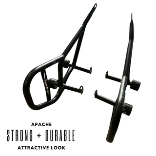 Royal Piston Accessories Compatible for TVS Apache Crash Guard (Black) - Ultimate Frame & Engine Protection - Royal Piston