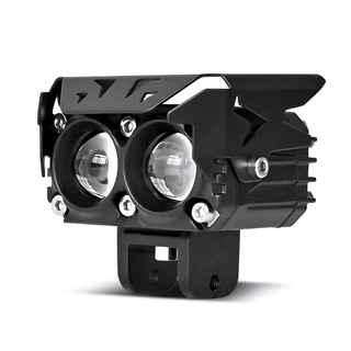 Royal Piston 120W LED Fog Light (White + Yellow)  Laser Spotlight, Universal Fit for Motorcycles, Cars, SUVs & Jeeps (Pack of 2) + 6 Month Warranty - Royal Piston
