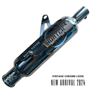 Royal Piston Enhanced Original Indoori Silencer: Black Edition with Authentic Sound, Compatible with Royal Enfield Hunter 350