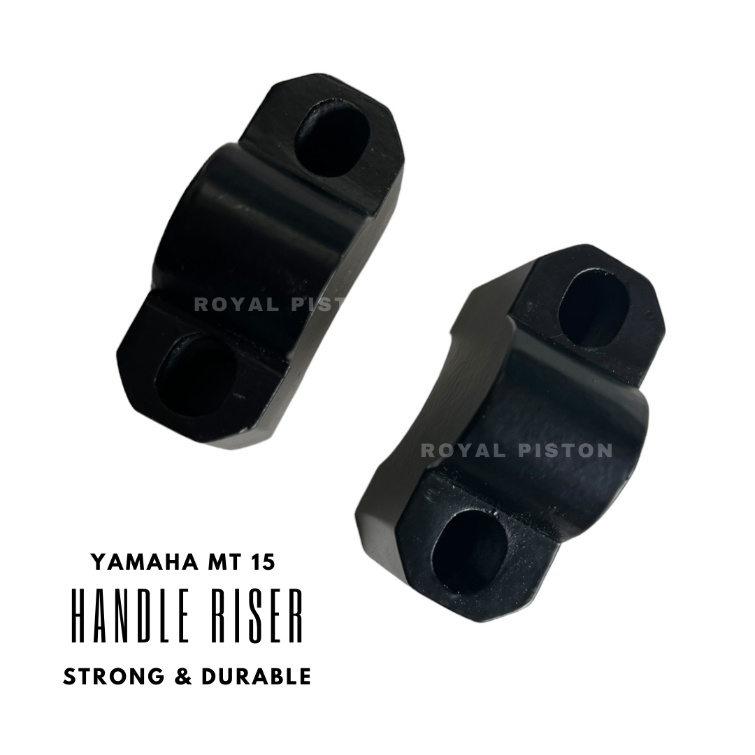 Royal Piston Handle Riser Compatible With Yamaha MT-15 CNC Machined Handlebar Riser Kit - Increased Comfort, Control & Durability