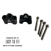 Royal Piston Handle Riser Compatible With Yamaha MT-15 CNC Machined Handlebar Riser Kit - Increased Comfort, Control & Durability