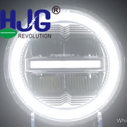 Royal Piston New Minus LED Headlight | 90-110W LED Powerful Daymaker Headlight for Enfield, Thar, Gypsy