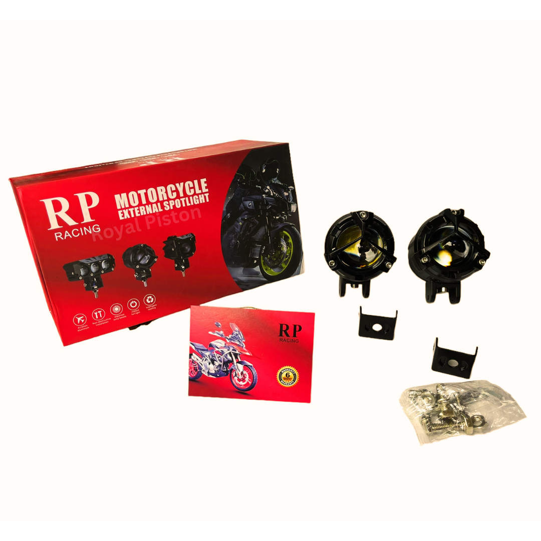 Royal Piston Y-Type LED Fog Light (Spot, Flood, Laser) Yellow/White For Bikes, Cars, Jeep With 6 Months Warranty