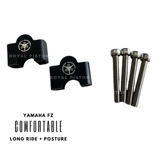 Royal Piston Handlebar Riser Compatible For Yamaha FZ Handle Riser - Improved Comfort & Control, Black - Royal Piston
