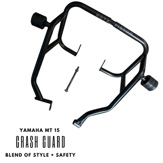 Royal Piston Accessories Compatible for Yamaha MT-15 Crash Guard (Black) - Ultimate Frame & Engine Protection - Royal Piston