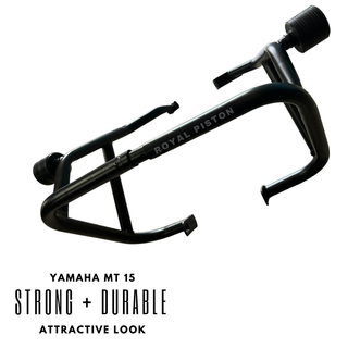 Royal Piston Accessories Compatible for Yamaha MT-15 Crash Guard (Black) - Ultimate Frame & Engine Protection - Royal Piston