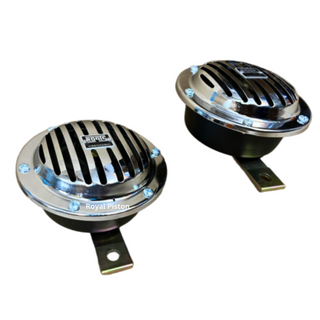 Royal Piston Roots Vibrosonic Horns (Pair) | 12V High/Low Tone | Heavy Duty, Crystal Clear Sound